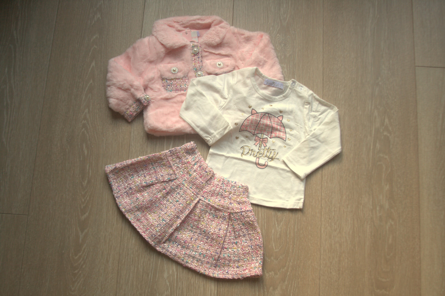 Setje 3 delig - Pink Fluff