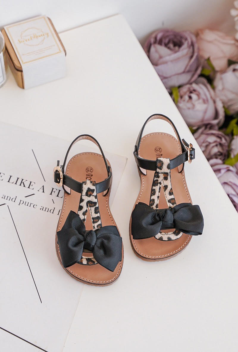 Sandaaltjes Bow Leopard