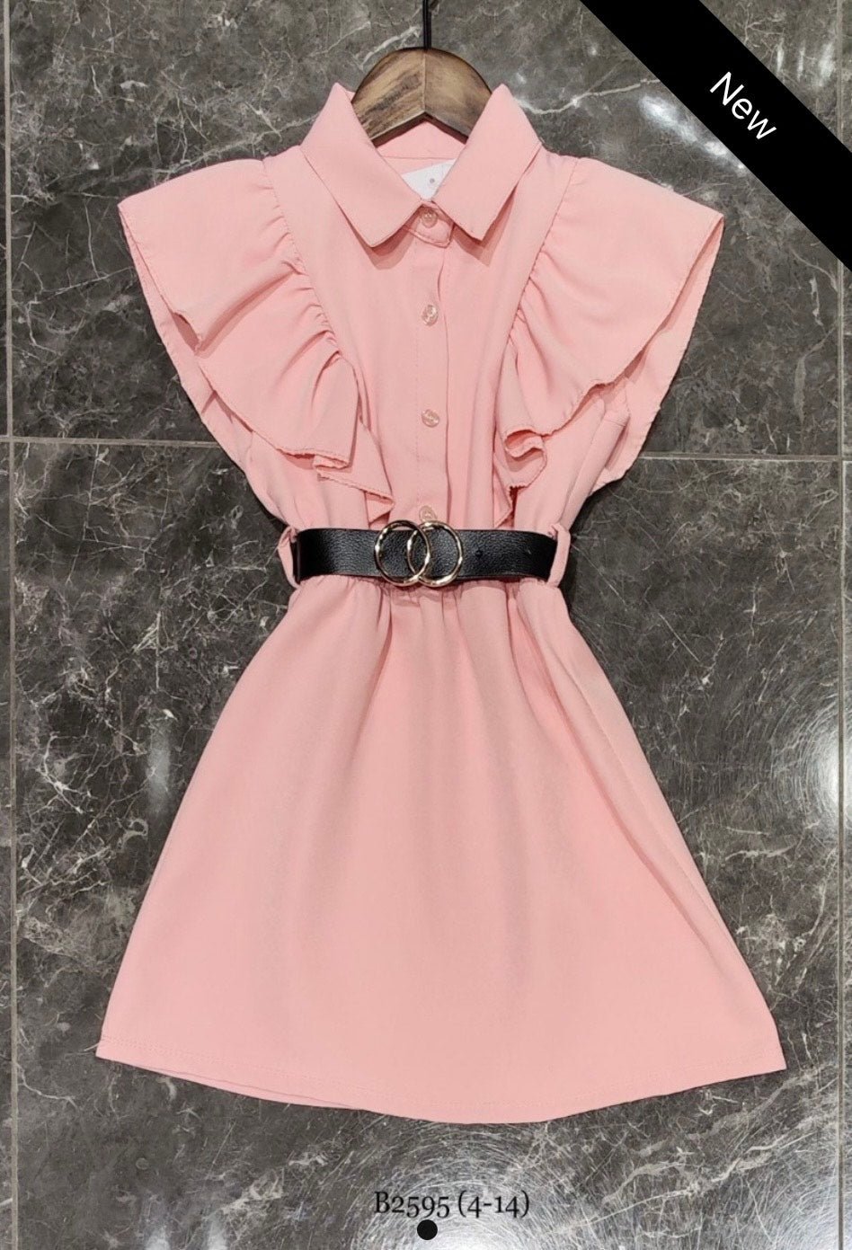 Belted Dress - Roze - Ella StoreKleding